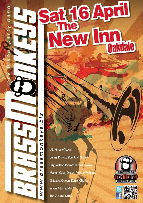 BrassMonkeys It's a brand new venue for is The New Inn, 222 Wimborne Road,  Oakdale, Poole see you there on Sat 16 April!
