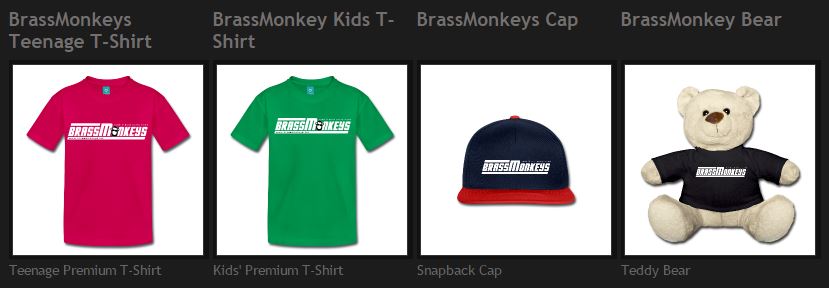 Click to visit BrassMonkeys online gig-wear store